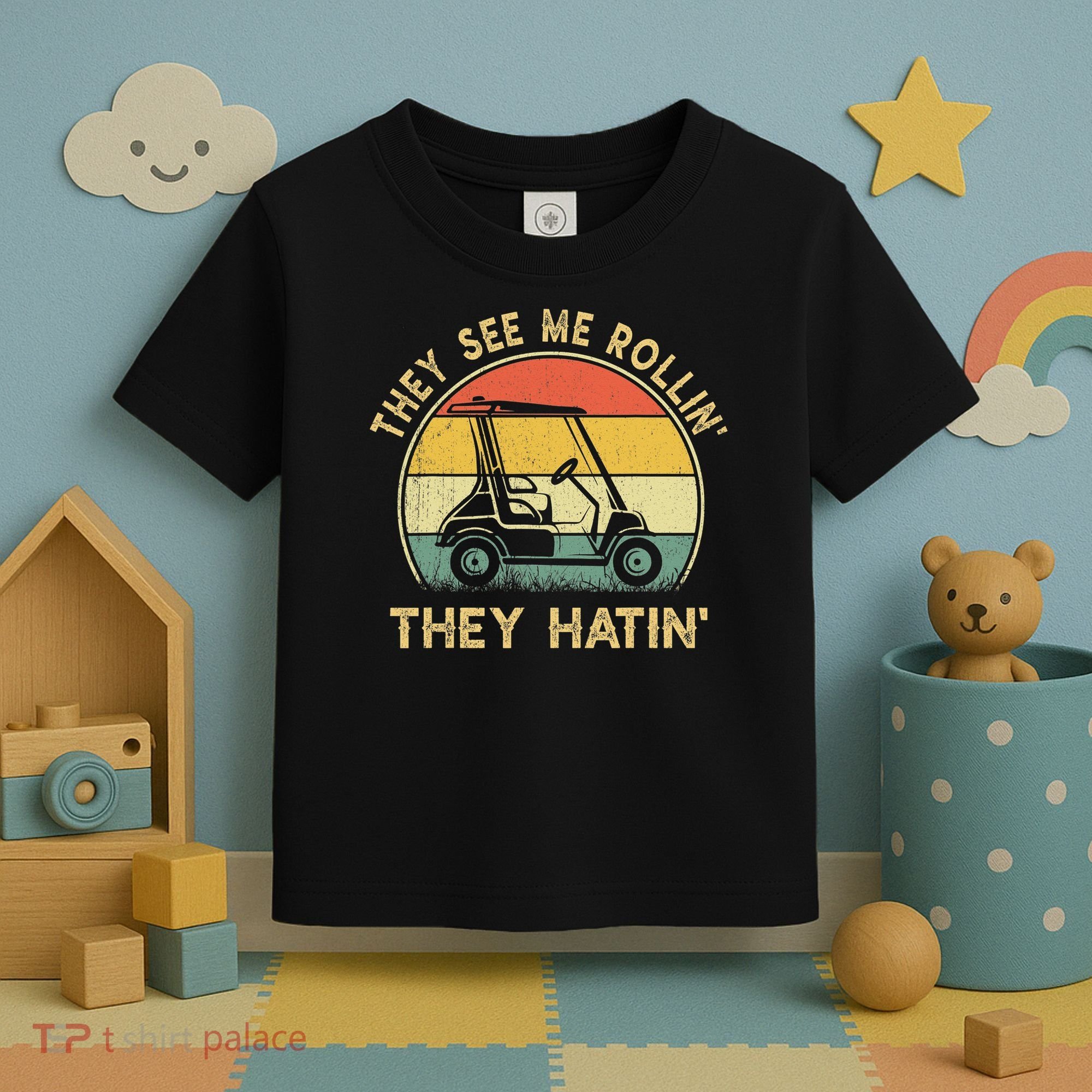 Funny Golf Cart It's a Villages Thing Golf Car Humor Toddler T-Shirt