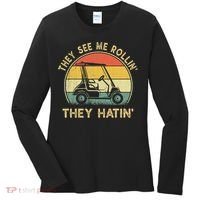Funny Golf Cart It's a Villages Thing Golf Car Humor Women's Long Sleeve Shirt thumb 0
