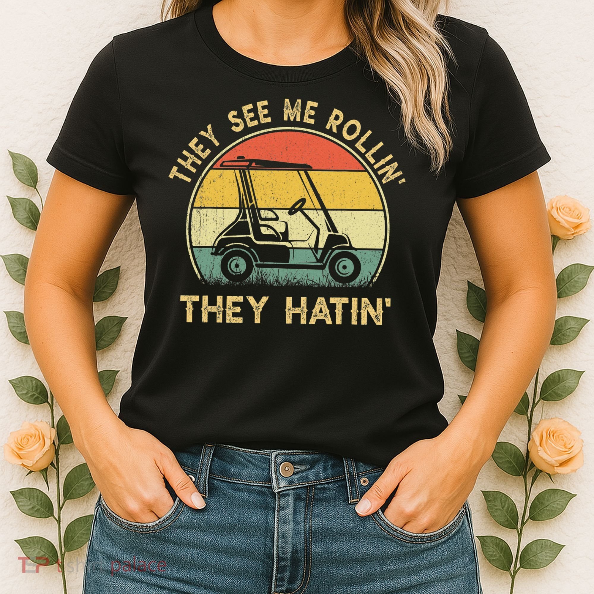 Funny Golf Cart It's a Villages Thing Golf Car Humor Women's T-Shirt