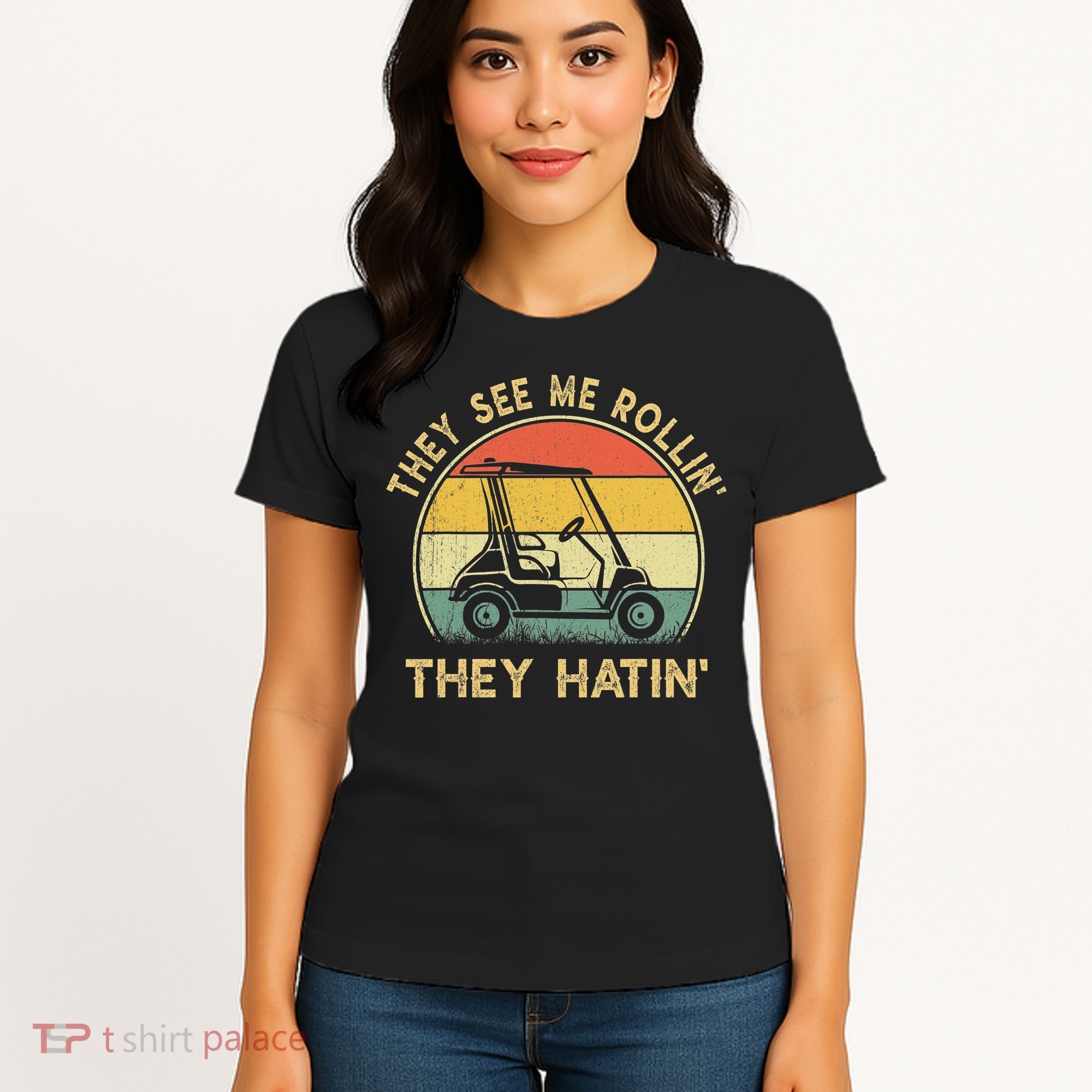 Funny Golf Cart It's a Villages Thing Golf Car Humor Women's T-Shirt