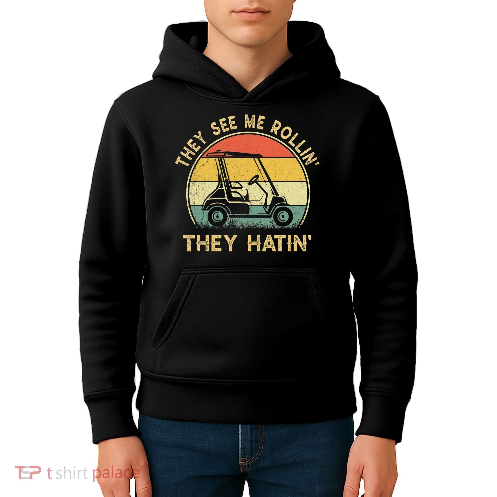 Funny Golf Cart It's a Villages Thing Golf Car Humor Kids Hoodie