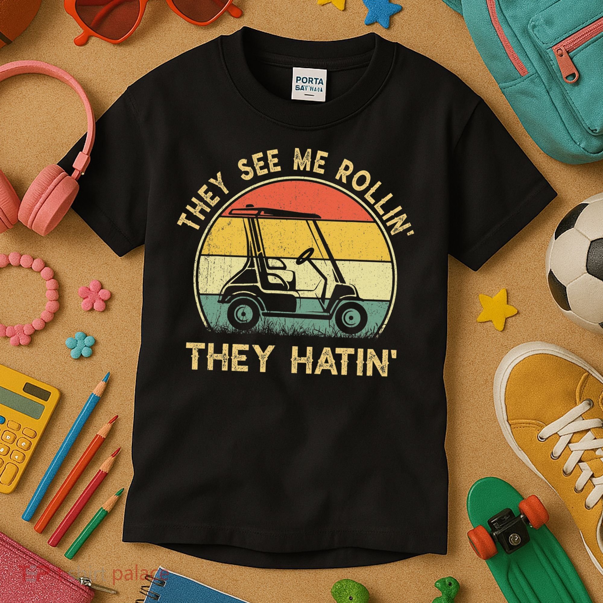 Funny Golf Cart It's a Villages Thing Golf Car Humor Kids T-Shirt