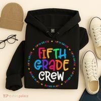 Fifth Grade Crew 5th Grade Back To School Teacher Hoodie thumb 4