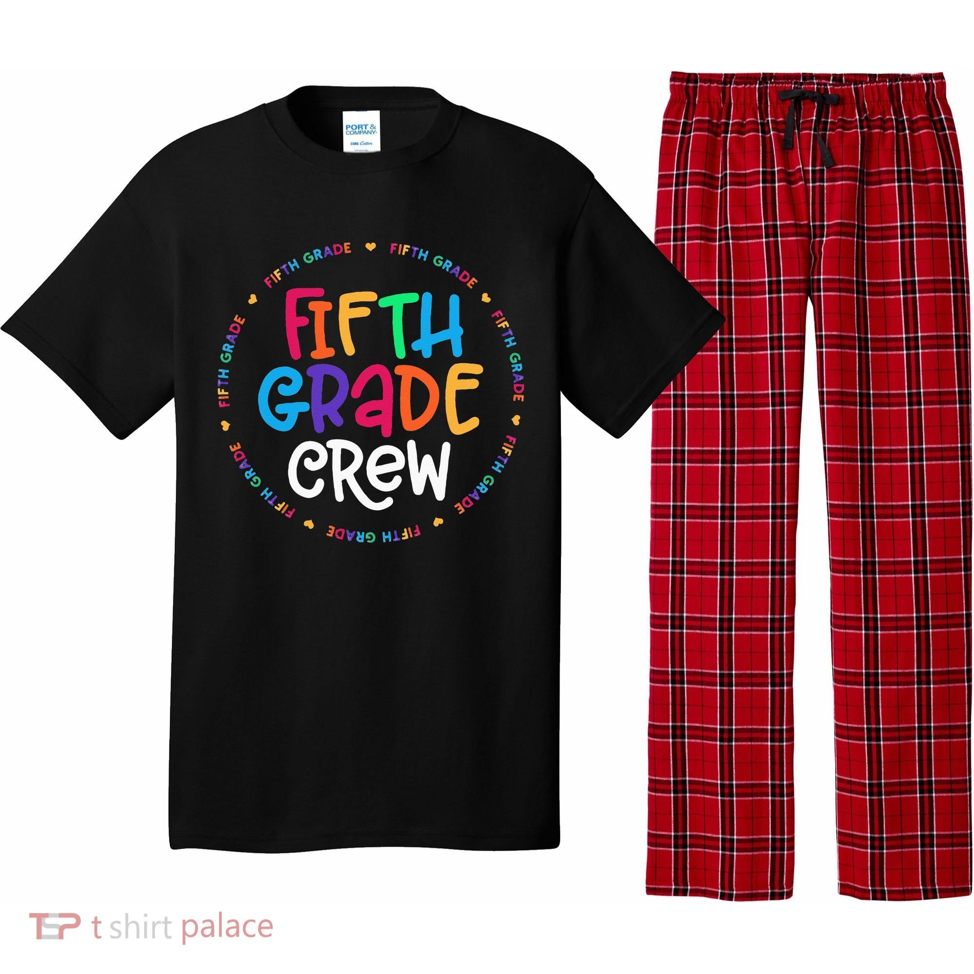 Fifth Grade Crew 5th Grade Back To School Teacher Pajama Set