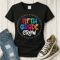 Fifth Grade Crew 5th Grade Back To School Teacher Women's T-Shirt thumb 3