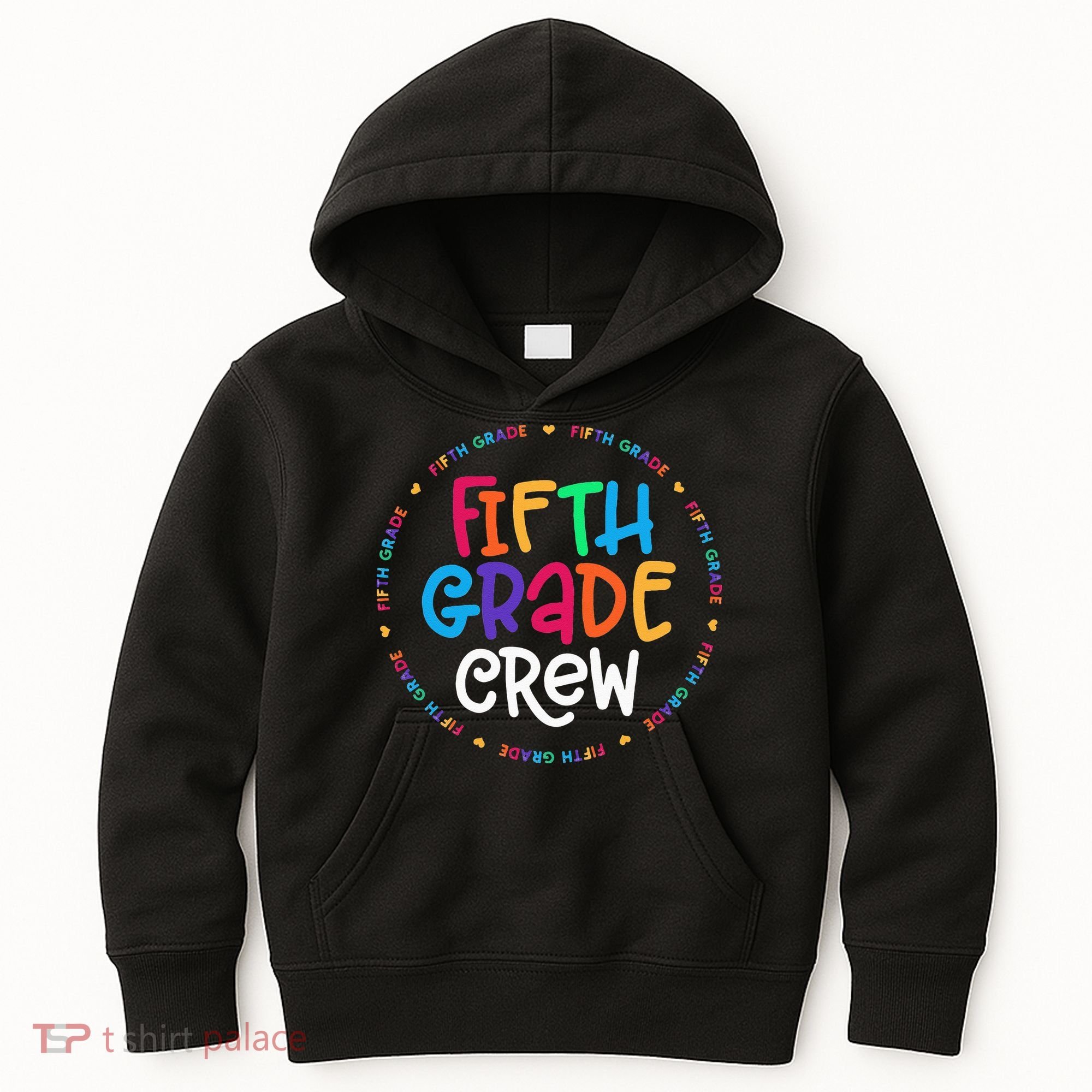 Fifth Grade Crew 5th Grade Back To School Teacher Kids Hoodie