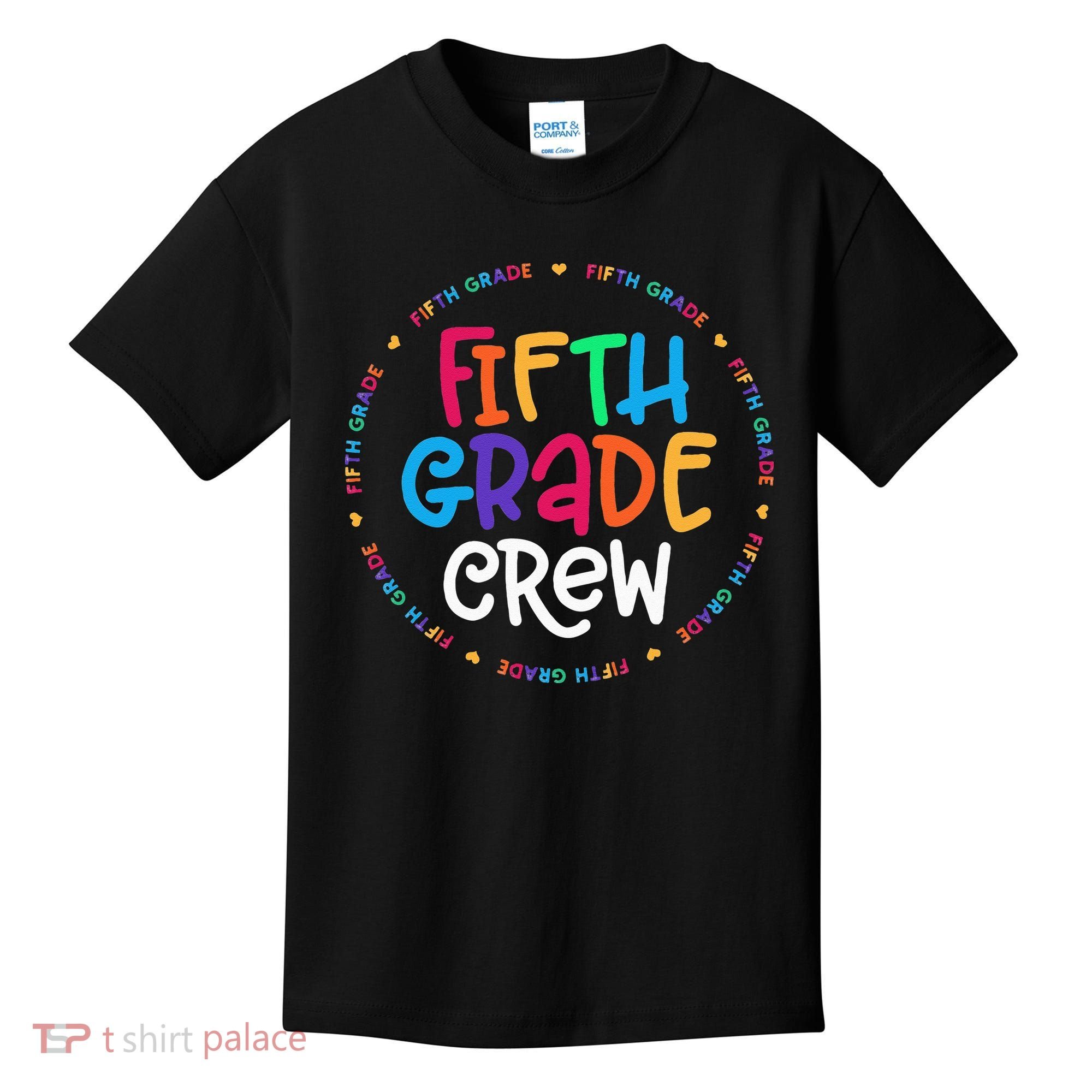 Fifth Grade Crew 5th Grade Back To School Teacher Kids T-Shirt