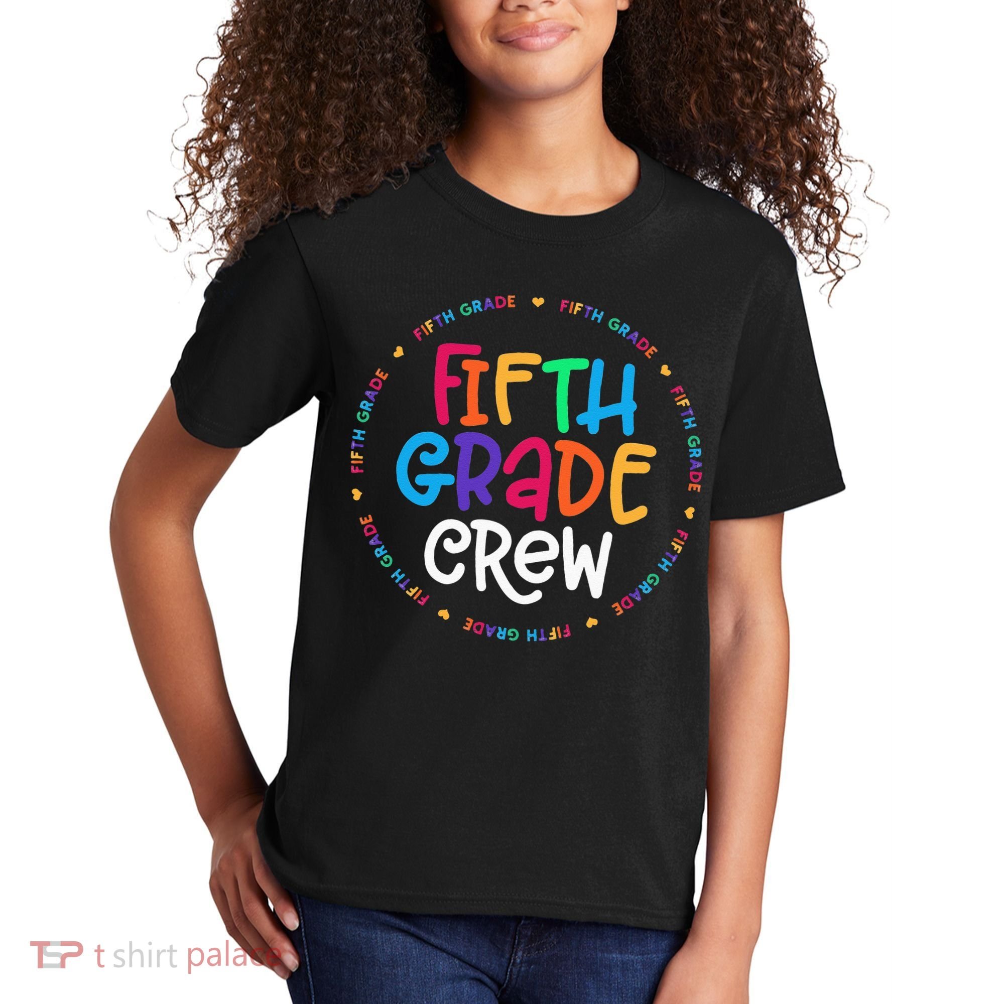 Fifth Grade Crew 5th Grade Back To School Teacher Kids T-Shirt