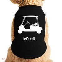 Funny Golf Cart LetS Roll Doggie Tank thumb 0
