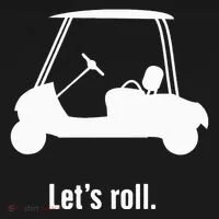 Funny Golf Cart LetS Roll Bucket Hat thumb 4