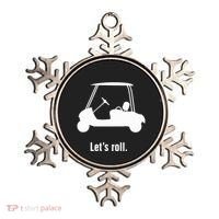 Funny Golf Cart LetS Roll Ornament thumb 0