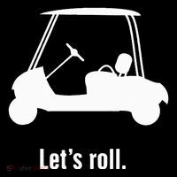 Funny Golf Cart LetS Roll Ornament thumb 1