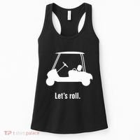 Funny Golf Cart LetS Roll Women's Tank Top thumb 0