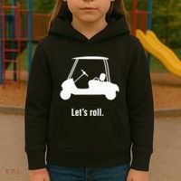 Funny Golf Cart LetS Roll Kids Hoodie thumb 3