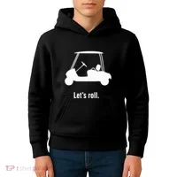 Funny Golf Cart LetS Roll Kids Hoodie thumb 4
