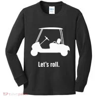 Funny Golf Cart LetS Roll Kids Long Sleeve Shirt thumb 0