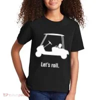 Funny Golf Cart LetS Roll Kids T-Shirt thumb 2