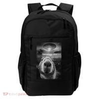 Funny Graphic Capybara Selfie With Ufos Weird Backpack thumb 0