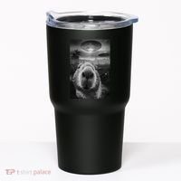 Funny Graphic Capybara Selfie With Ufos Weird Tumbler thumb 0