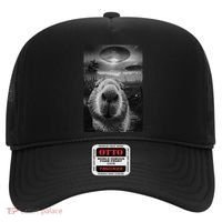 Funny Graphic Capybara Selfie With Ufos Weird Hat thumb 0