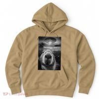 Funny Graphic Capybara Selfie With Ufos Weird Hoodie thumb 0