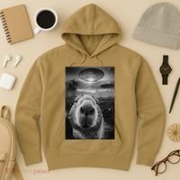 Funny Graphic Capybara Selfie With Ufos Weird Hoodie thumb 3