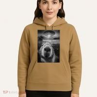 Funny Graphic Capybara Selfie With Ufos Weird Hoodie thumb 5