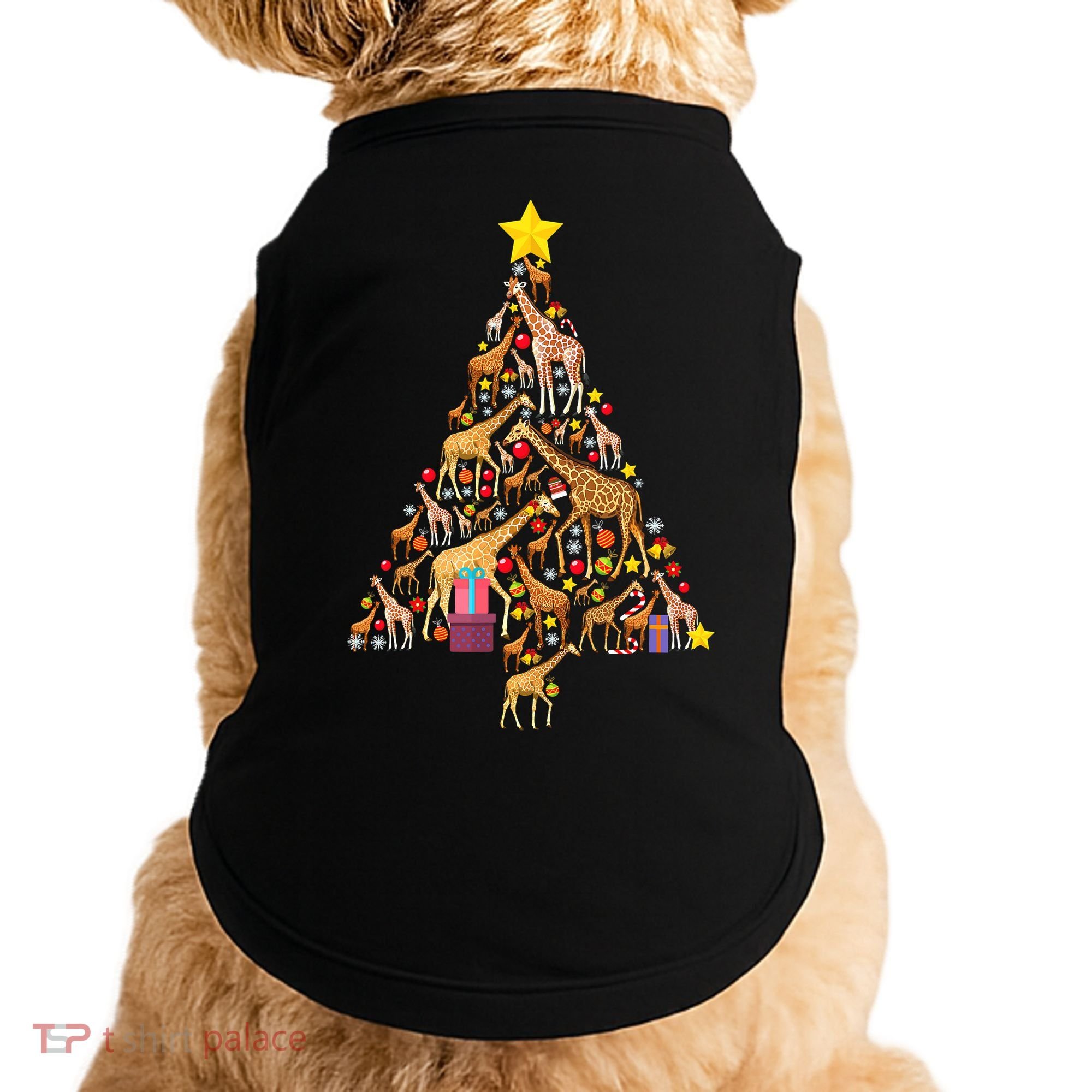Funny Giraffe Christmas Tree Zookeeper Xmas Doggie Tank