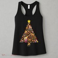 Funny Giraffe Christmas Tree Zookeeper Xmas Women's Tank Top thumb 3