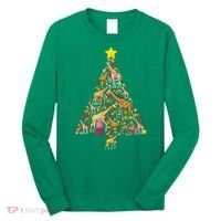 Funny Giraffe Christmas Tree Zookeeper Xmas Long Sleeve Shirt thumb 0