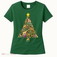Funny Giraffe Christmas Tree Zookeeper Xmas Women's T-Shirt thumb 0