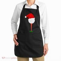 Funny Golfing Christmas Tee Holiday Golf Ball TShirt Apron thumb 2