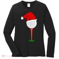 Funny Golfing Christmas Tee Holiday Golf Ball TShirt Women's Long Sleeve Shirt thumb 0