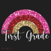 First Grade Cute Rainbow Back To School Women's Sweatshirt thumb 2
