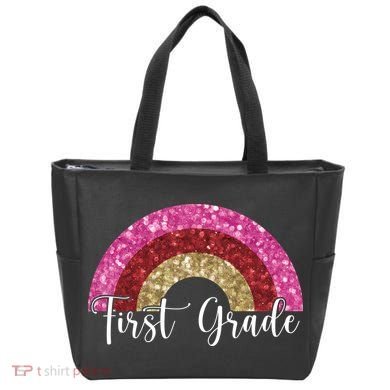 First Grade Cute Rainbow Back To School Tote Bag