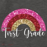 First Grade Cute Rainbow Back To School Vector Backpack thumb 2