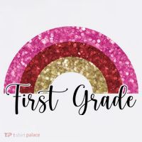 First Grade Cute Rainbow Back To School Apron thumb 3