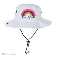 First Grade Cute Rainbow Back To School Bucket Hat thumb 0