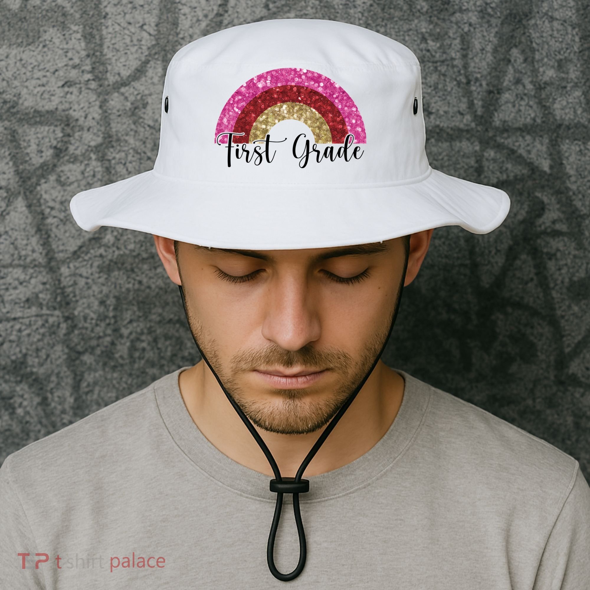 First Grade Cute Rainbow Back To School Bucket Hat