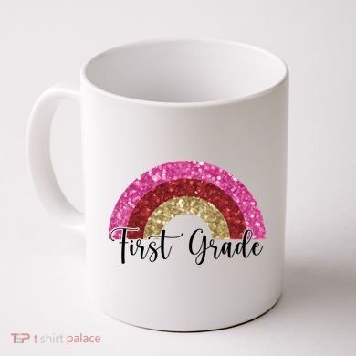 First Grade Cute Rainbow Back To School Coffee Mug