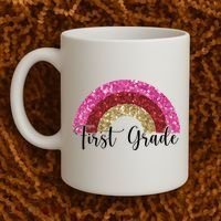First Grade Cute Rainbow Back To School Coffee Mug thumb 2
