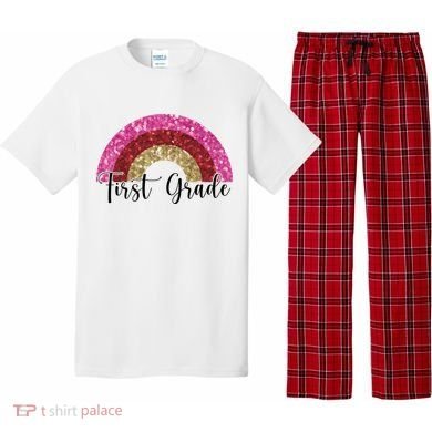 First Grade Cute Rainbow Back To School Pajama Set