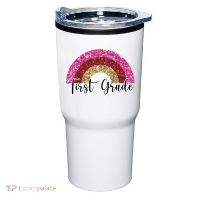 First Grade Cute Rainbow Back To School Tumbler