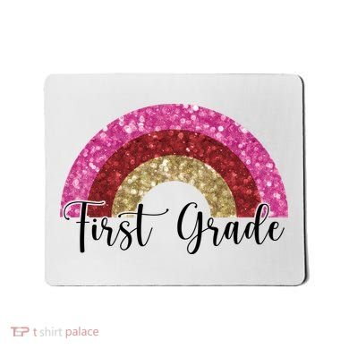 First Grade Cute Rainbow Back To School Mousepad