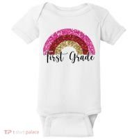 First Grade Cute Rainbow Back To School Baby Bodysuit thumb 0