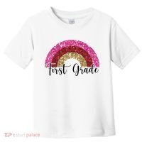 First Grade Cute Rainbow Back To School Toddler T-Shirt thumb 0