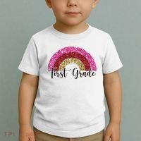 First Grade Cute Rainbow Back To School Toddler T-Shirt thumb 2