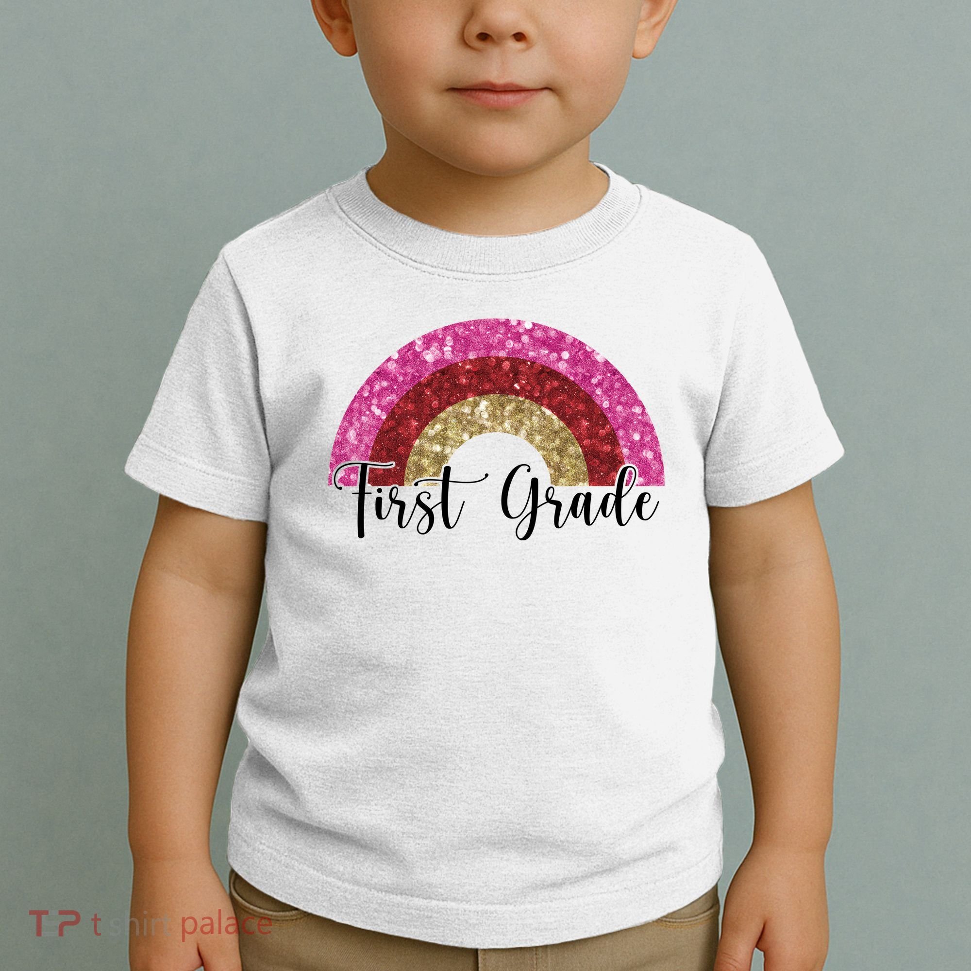 First Grade Cute Rainbow Back To School Toddler T-Shirt