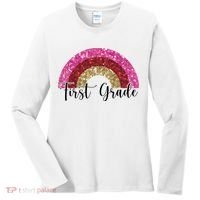 First Grade Cute Rainbow Back To School Women's Long Sleeve Shirt thumb 0