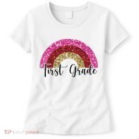 First Grade Cute Rainbow Back To School Women's T-Shirt thumb 0